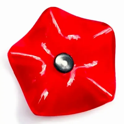 Floral decoration - Glass flower for indoor use in red colour - CARNEOL GLASS