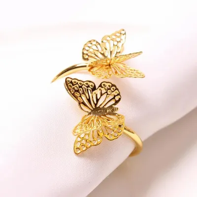 Christmas table settings - Napkin ring - Butterfly - Silver or Gold - SOSTRAW & SMARTTHINGS