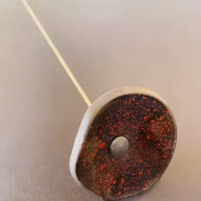 Décorations florales - Petite fleur en verre pour l'extérieur en noir, rouge - CARNEOL GLASS