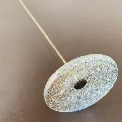 Décorations florales - Petite fleur pour usage extérieur en transparent, vert, bleu foncé - CARNEOL GLASS