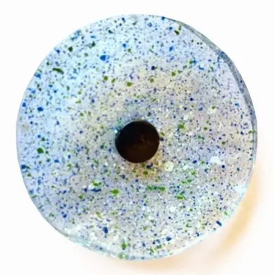 Décorations florales - Petite fleur pour usage extérieur en transparent, vert, bleu foncé - CARNEOL GLASS