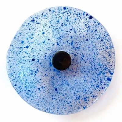 Floral decoration - Small glass flower for in transparent, dark blue colour - CARNEOL GLASS