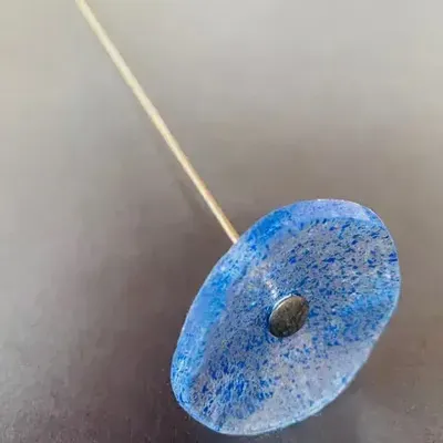 Floral decoration - Small glass flower for in transparent, dark blue colour - CARNEOL GLASS