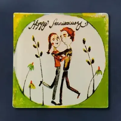 Decorative objects - Happy anniversary! Magnet - CARNEOL GLASS
