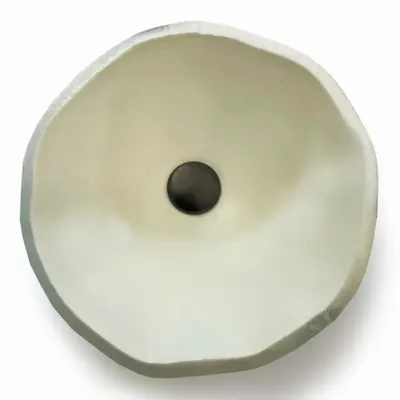 Décorations florales - Fleur de calebasse en verre de taille moyenne pour l'extérieur de couleur blanche avec tige en acier inoxydable de 43 cm. - CARNEOL GLASS