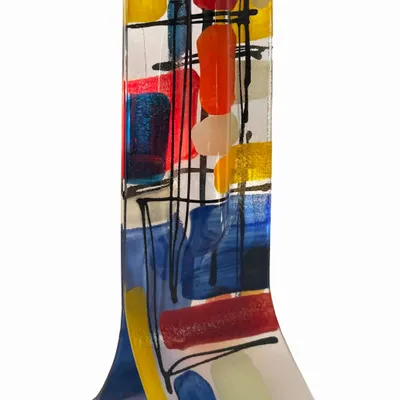 Vases - Vase V79-14x36 - CARNEOL GLASS