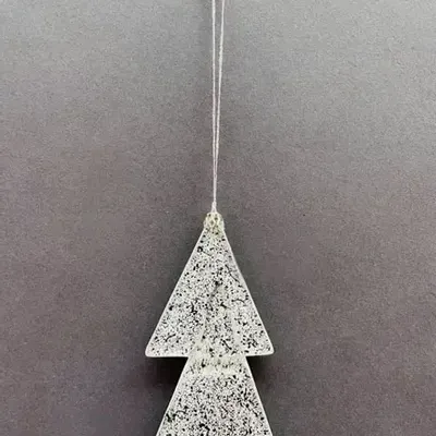 Guirlandes et boules de Noël - Décoration de sapin de Noël de couleur blanc-noir - CARNEOL GLASS