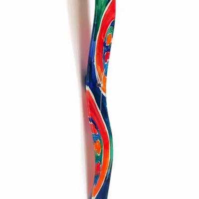 Clocks - Wall clock, blue, green, orange, OB-OCS-10x70 - CARNEOL GLASS