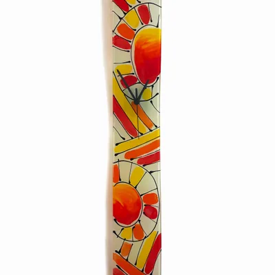 Horloges - Horloge murale rouge-orange Andalusia 10x70 cm - CARNEOL GLASS
