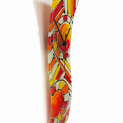 Horloges - Horloge murale Andalousie Rouge-Orange 10x41 cm - CARNEOL GLASS