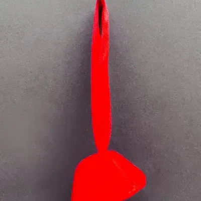 Other Christmas decorations - Small red glass bell on elegant ribbon hanger - CARNEOL GLASS