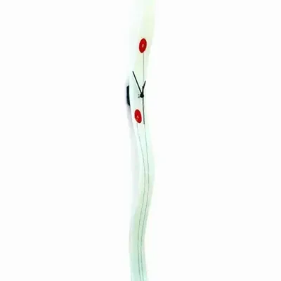 Clocks - Poppy white-red wall clock 8x98 cm - CARNEOL GLASS