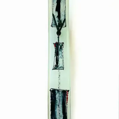 Horloges - Horloge murale Cubie blanc-gris 6x41 cm - CARNEOL GLASS