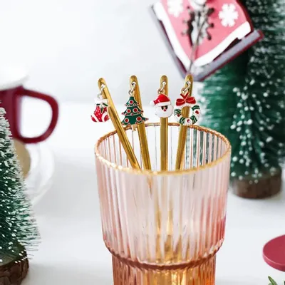 Décorations pour tables de Noël - Cuillère de Noël avec décorations à suspendre - 2 couleurs - 6 modèles - SOSTRAW & SMARTTHINGS