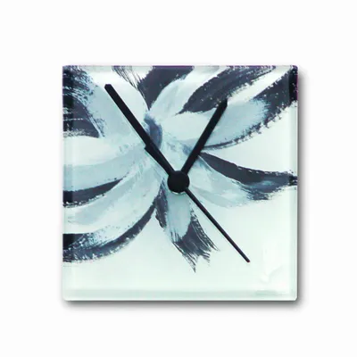 Horloges - Horloge murale Seastar pour Blanc-Noir 13x13 cm - CARNEOL GLASS