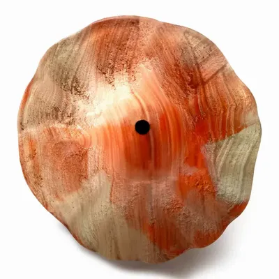 Décorations florales - Fleur en verre trempé pour usage extérieur en crème-orange - CARNEOL GLASS