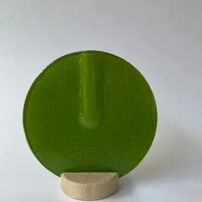 Vases - Round vase in apple green color 13 cm - CARNEOL GLASS