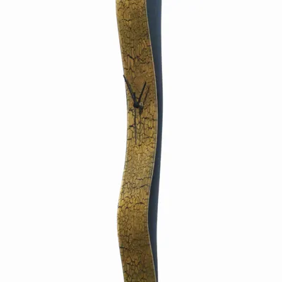 Horloges - Horloge murale en or craquelé 10x70 cm - CARNEOL GLASS