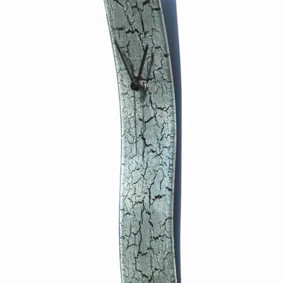 Clocks - Crackled silver wall clock 10x41 cm - CARNEOL GLASS