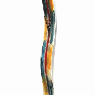 Clocks - Amasonas yellow-blue wall clock 10x70 cm - CARNEOL GLASS