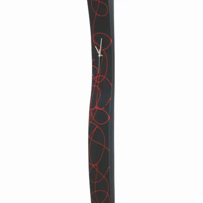 Horloges - Horloge murale Geo noir-rouge 12x115 cm - CARNEOL GLASS