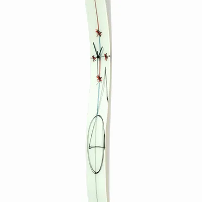 Clocks - Geometry white wall clock 12x115 cm - CARNEOL GLASS