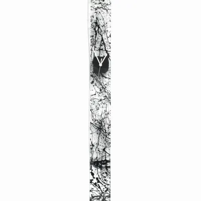 Clocks - Natural transparent-black wall clock 8x98 cm - CARNEOL GLASS