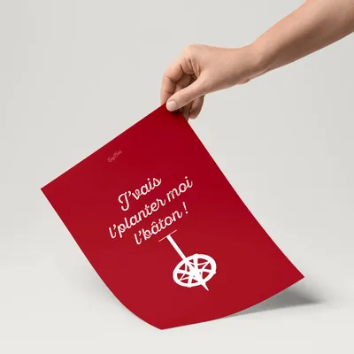 Affiches - Affiche Le Planté Du Baton : Rouge - COSYNÉVÉ - MOUNTAIN POSTERS