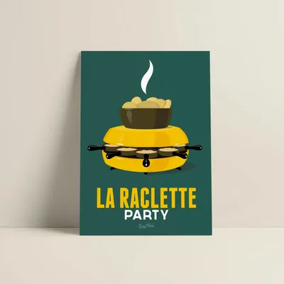 Poster - Poster La Raclette : Verte - COSYNÉVÉ - MOUNTAIN POSTERS