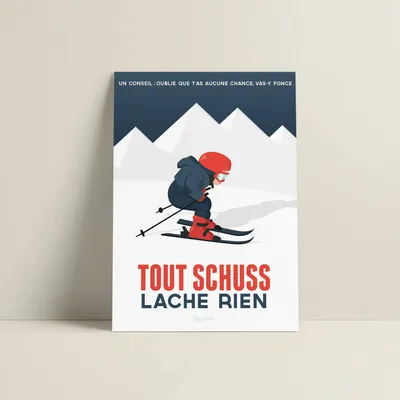 Poster - Poster Tout Schuss - COSYNÉVÉ - MOUNTAIN POSTERS