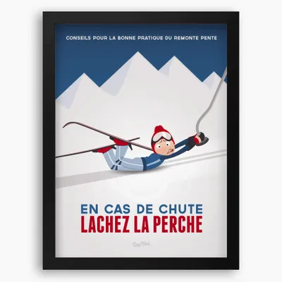Affiches - Affiche encadrée Lachez La Perche - COSYNÉVÉ - MOUNTAIN POSTERS