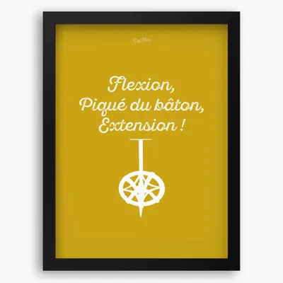 Affiches - Affiche encadrée Le Planté Du Baton : Jaune - COSYNÉVÉ - MOUNTAIN POSTERS