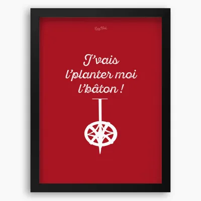 Affiches - Affiche encadrée Le Planté Du Baton : Rouge - COSYNÉVÉ - MOUNTAIN POSTERS