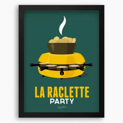 Poster - Framed poster La Raclette : Verte - COSYNÉVÉ - MOUNTAIN POSTERS
