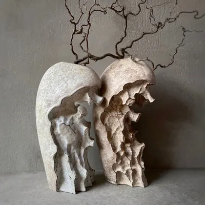 Vases - Vase en céramique "Roches de mes souvenirs" - GALERIE SANA MOREAU