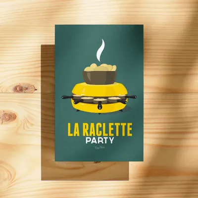 Carterie - Carte postale La Raclette : Verte - COSYNÉVÉ - MOUNTAIN POSTERS
