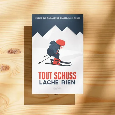 Carterie - Carte postale Tout Schuss - COSYNÉVÉ - MOUNTAIN POSTERS