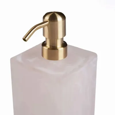 Soap dishes - The Resin Soap Dispenser - Pink White - BAZAR BIZAR LIVING