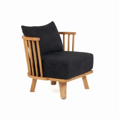 Fauteuils - Le Fauteuil Une Place Malawi - Naturel Noir - BAZAR BIZAR LIVING