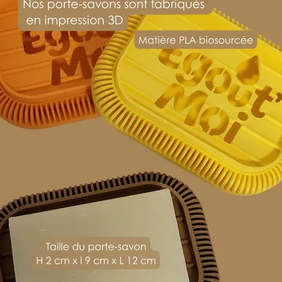 Kitchen utensils - 3D soap holder for kitchen or bathroom - Made in France - CRÉA-TH