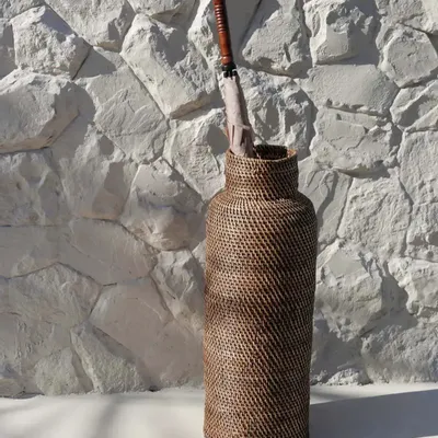 Shopping baskets - The Colonial Umbrella Basket - Natural Brown - BAZAR BIZAR LIVING