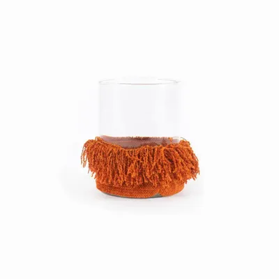 Candlesticks and candle holders - The Oh My Gee Candle Holder - Rust Velvet - L - BAZAR BIZAR LIVING