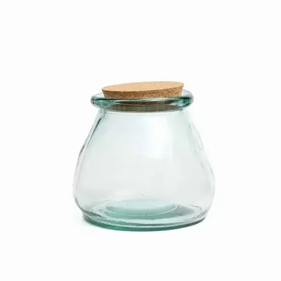 Glass - The Belly Glass Pot - Blue - L - BAZAR BIZAR LIVING
