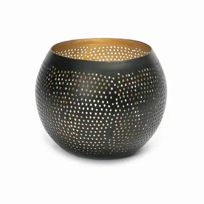 Candles - The Pierced Ball - Black Gold - M - BAZAR BIZAR LIVING