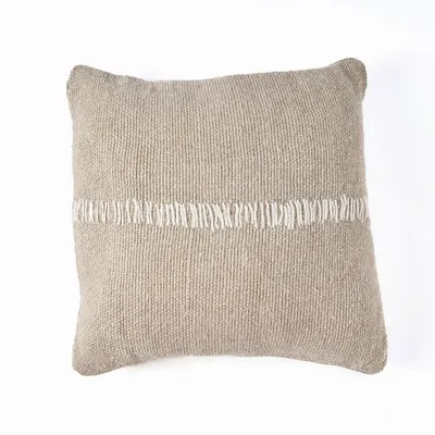 Fabric cushions - The Linen Stitch Cushion Cover - Natural White - BAZAR BIZAR LIVING