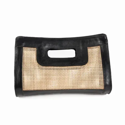Bags and totes - The Riviera Noir Clutch - Natural Black - BAZAR BIZAR LIVING