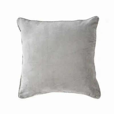 Fabric cushions - The Velvet Crush Cushion Cover - Grey - 50x50 - BAZAR BIZAR LIVING