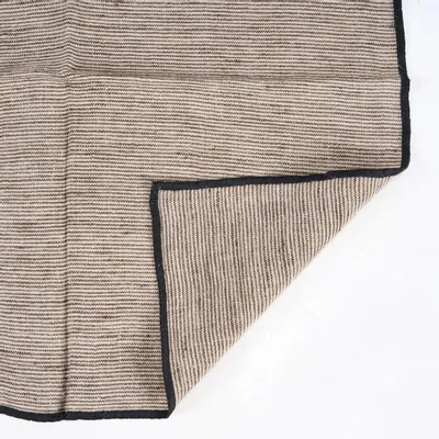 Napkins - The Code Linen Napkin - Natural Black - 45x45 - BAZAR BIZAR LIVING