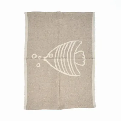 Torchons - Le Torchons Linen Fish - Blanc Naturel - 50x70 - BAZAR BIZAR LIVING