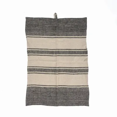 Torchons - Le Torchons Linen Smudge - Noir Naturel - 50x70 - BAZAR BIZAR LIVING